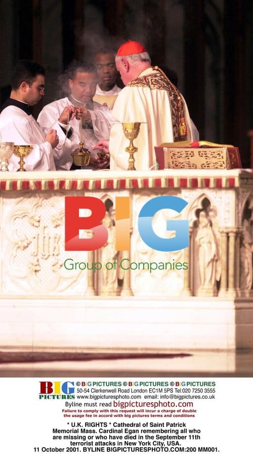 Cardinal Egan at 9/11 Memorial Mass