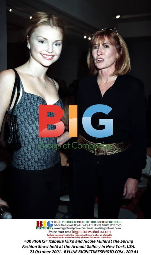 Izabella Miko and Nicole Miller at Spring Fashion Show