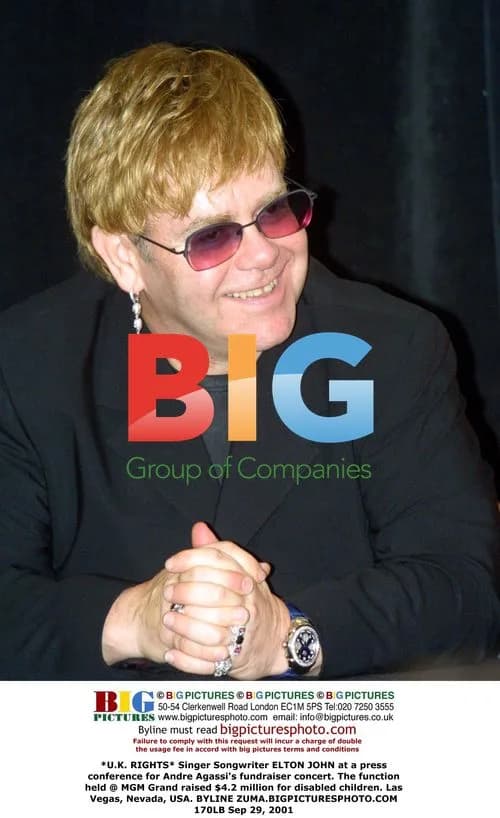 Elton John at Agassi Charity Event