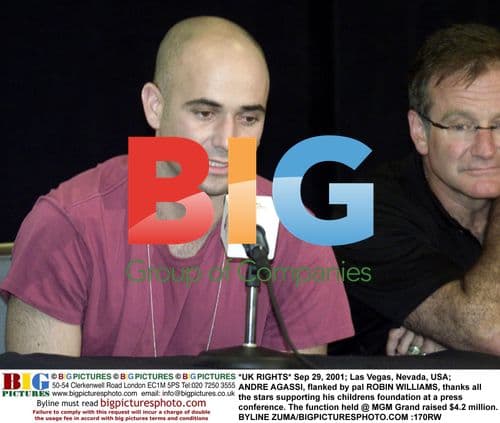 Andre Agassi and Robin Williams at Charity Event