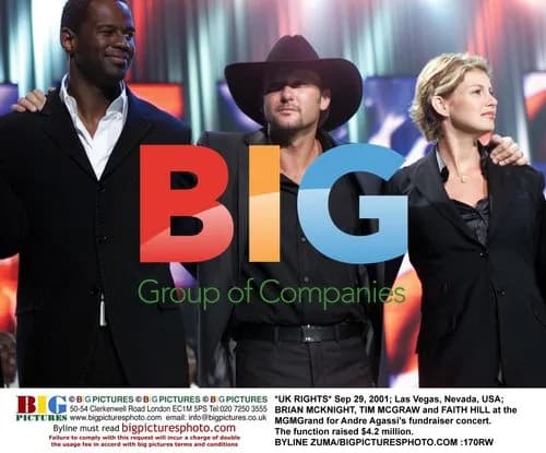 Brian McKnight, Tim McGraw & Faith Hill at Agassi Fundraiser