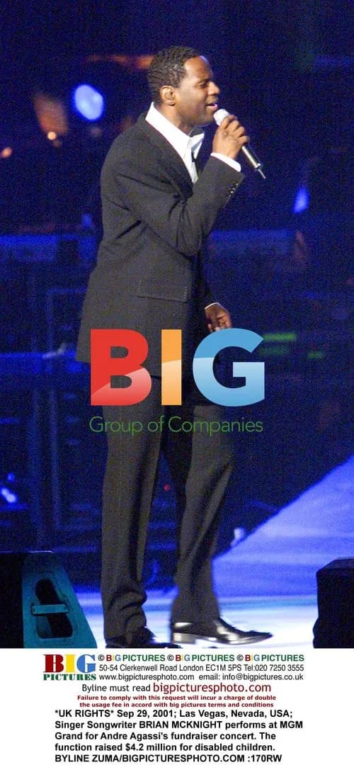 Brian McKnight performs at charity concert