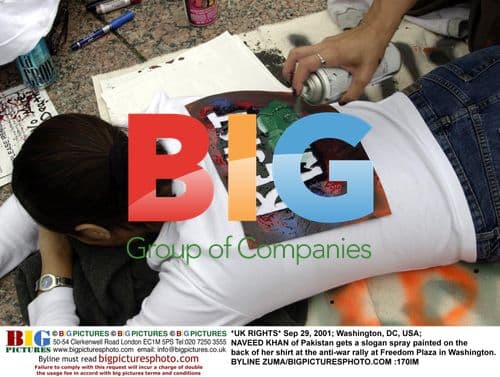 Pakistani at Anti-War Rally in Washington