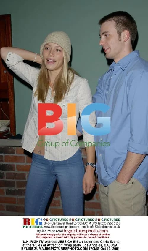 Jessica Biel and Chris Evans at 'Rules of Attraction' wrap party