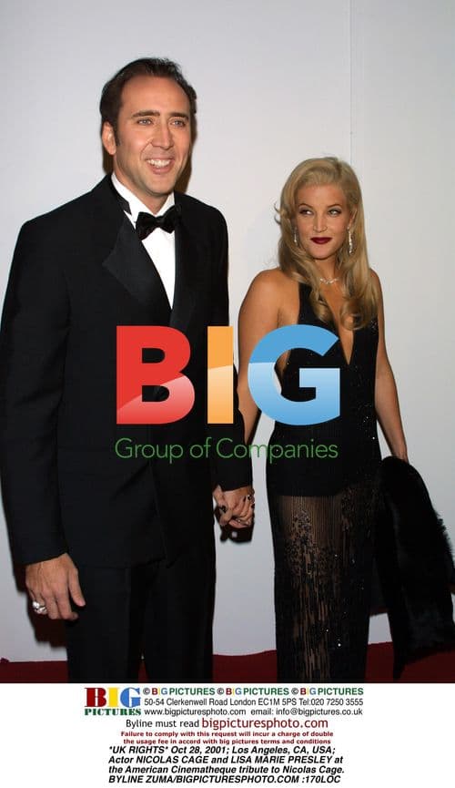 Nicolas Cage and Lisa Marie Presley at Cinematheque Tribute