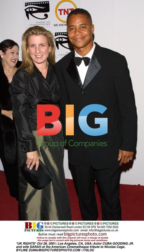 Cuba Gooding Jr. and wife Sarah at Nicolas Cage tribute
