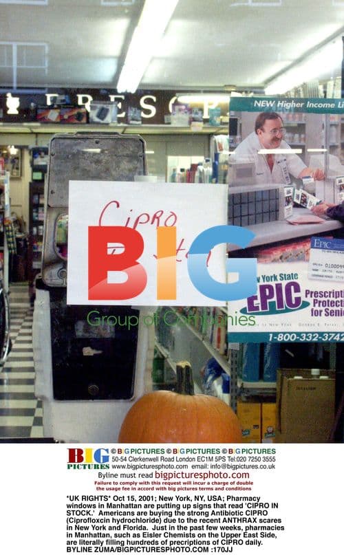 NYC Pharmacies Selling Anthrax Antibiotic CIPRO