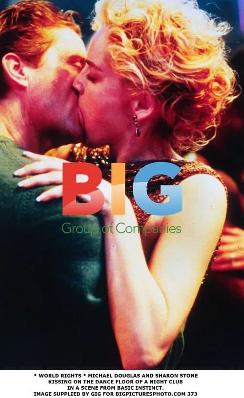 Michael Douglas and Sharon Stone Kissing in Basic Instinct