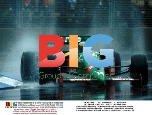 Alessandro Nannini finishes second at 1989 Australian GP