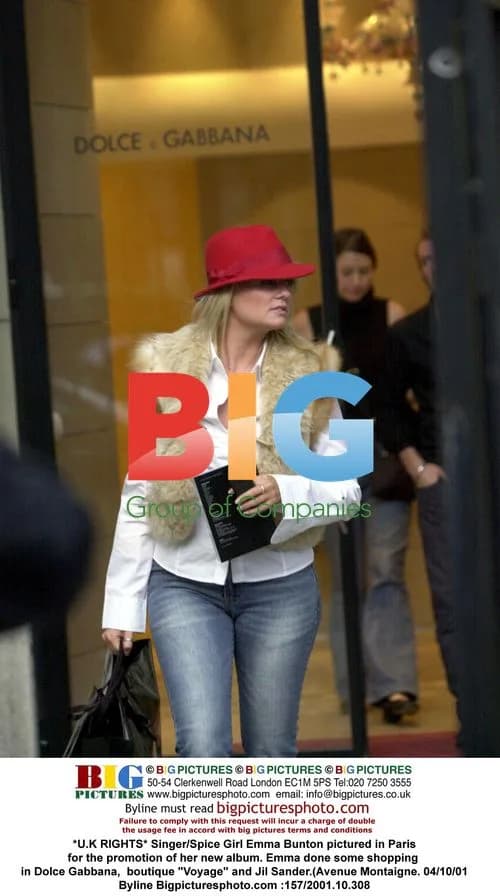 Emma Bunton shopping in Paris