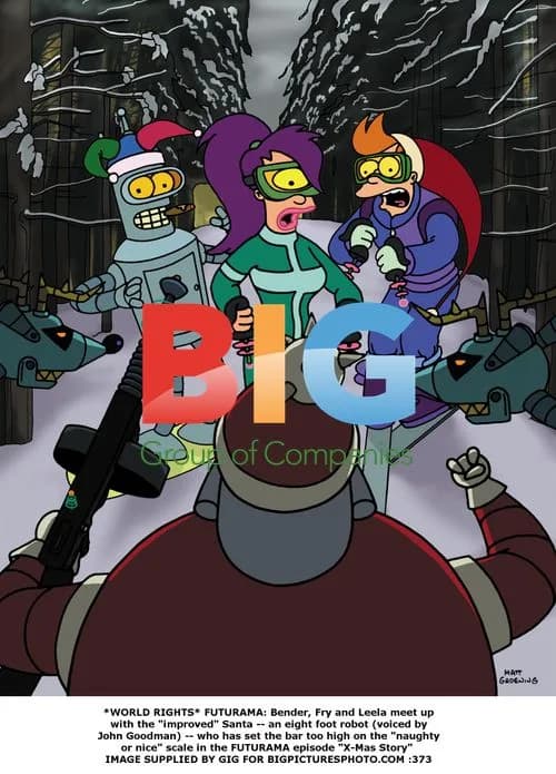Futurama - Bender, Fry and Leela meet "improved" Santa