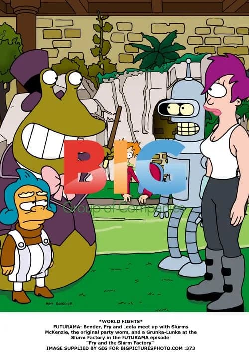 FUTURAMA: Bender, Fry and Leela meet Slurms McKenzie