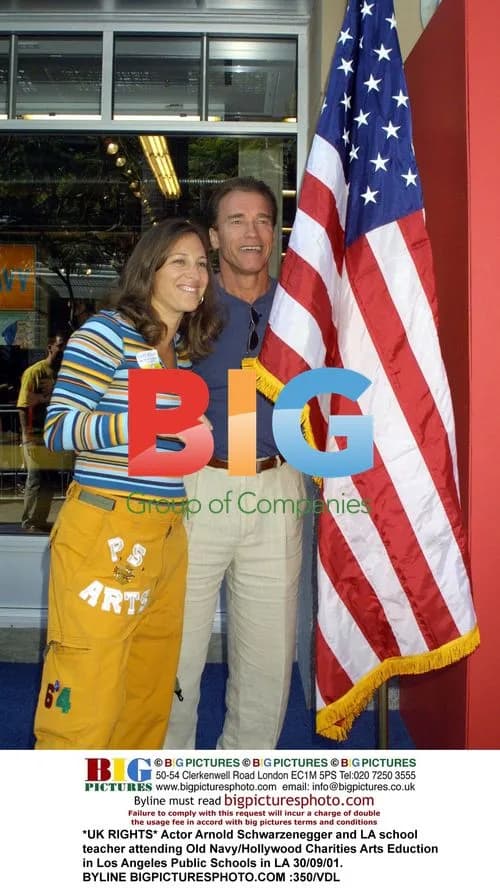 Arnold Schwarzenegger at LA school charity event