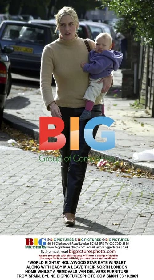 Kate Winslet and Baby Mia Leave London Home