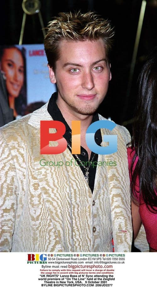 Lance Bass at "On The Line" premiere