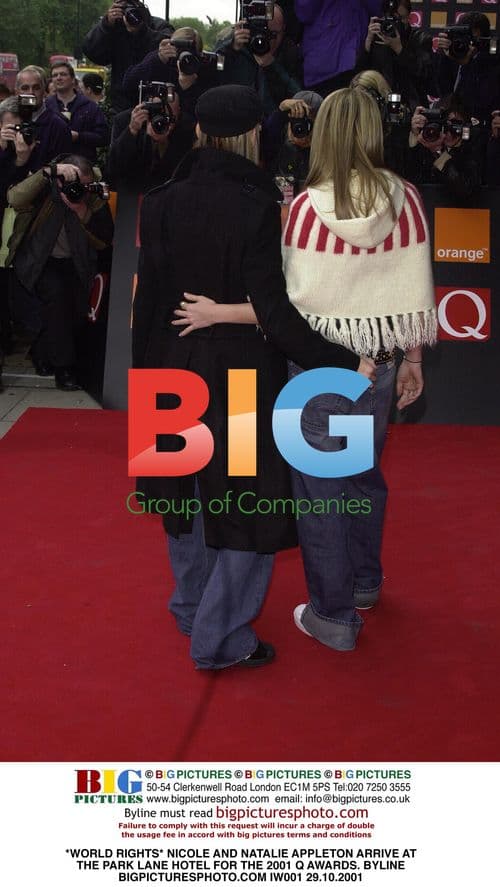 NICOLE AND NATALIE APPLETON ARRIVE AT Q AWARDS