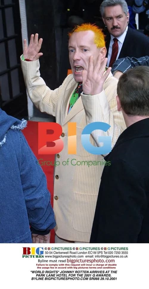 Johnny Rotten Arrives at 2001 Q Awards