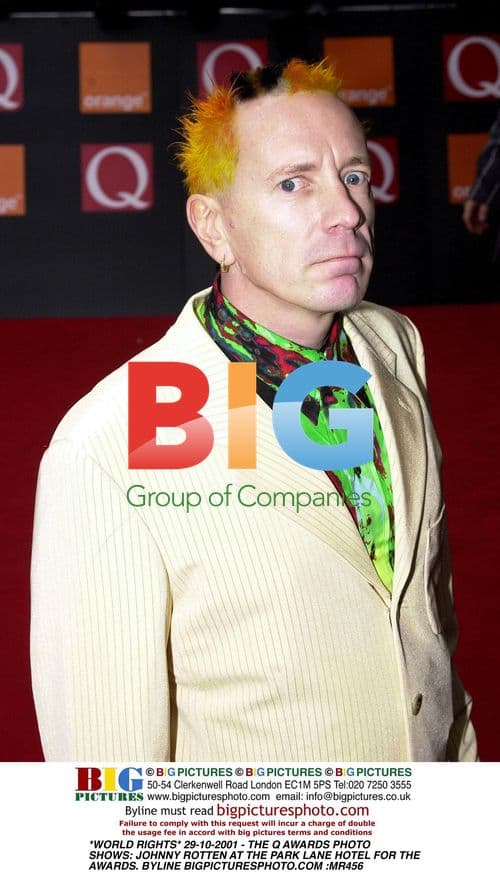 Johnny Rotten at the Q Awards