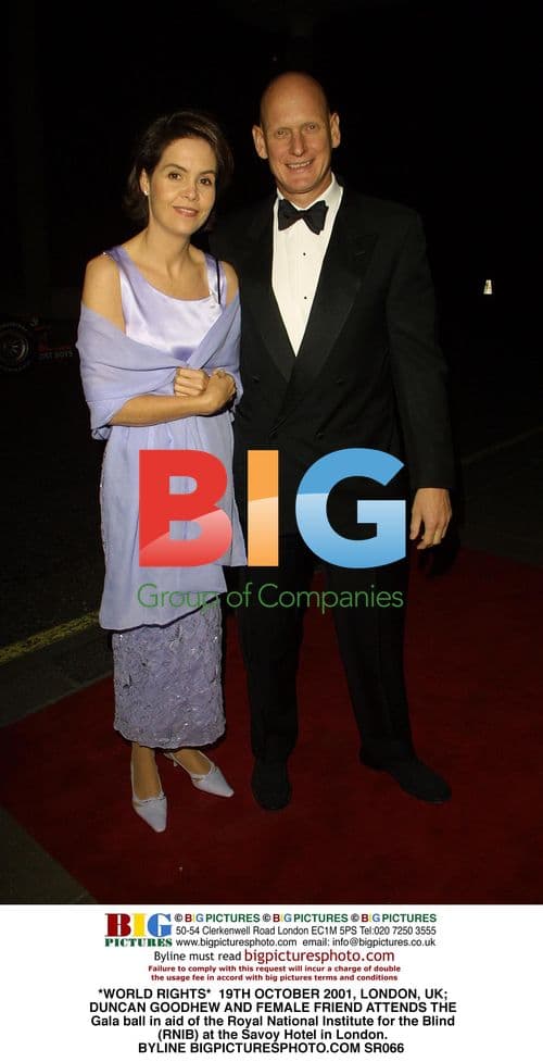 Duncan Goodhew and friend attend RNIB Gala