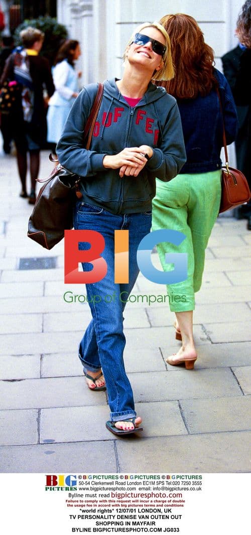 Denise Van Outen Shopping in Mayfair