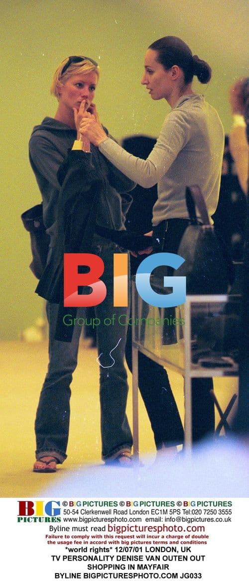 Denise Van Outen Shopping in Mayfair