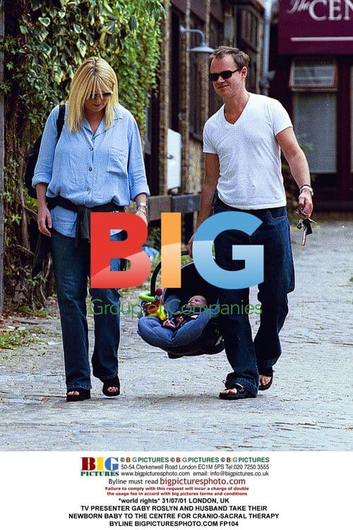 TV Presenter Gaby Roslyn with Newborn Baby