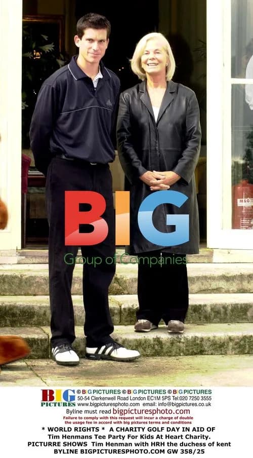 Tim Henman and Duchess of Kent at Charity Golf Day