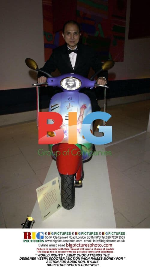 Jimmy Choo at Designer Vespa Auction for Addiction Charity