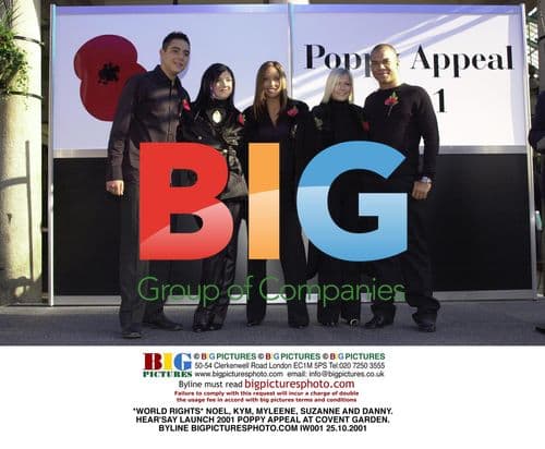 Hear'Say launch 2001 Poppy Appeal
