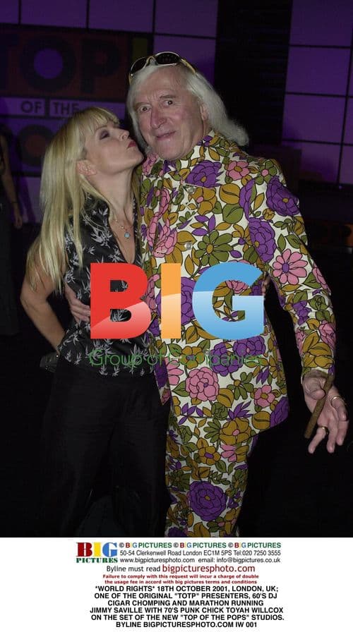 Jimmy Savile and Toyah Willcox on the set of Top of the Pops