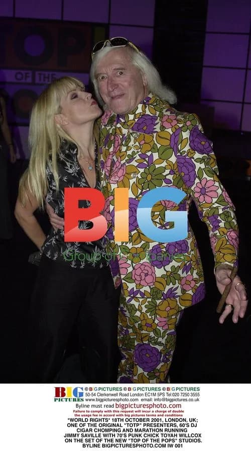 Jimmy Savile and Toyah Willcox on the set of Top of the Pops