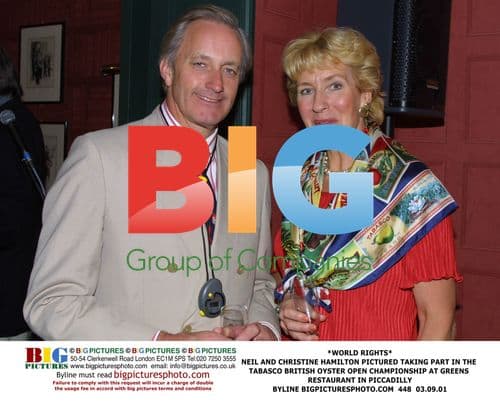 Neil and Christine Hamilton at Oyster Open Championship