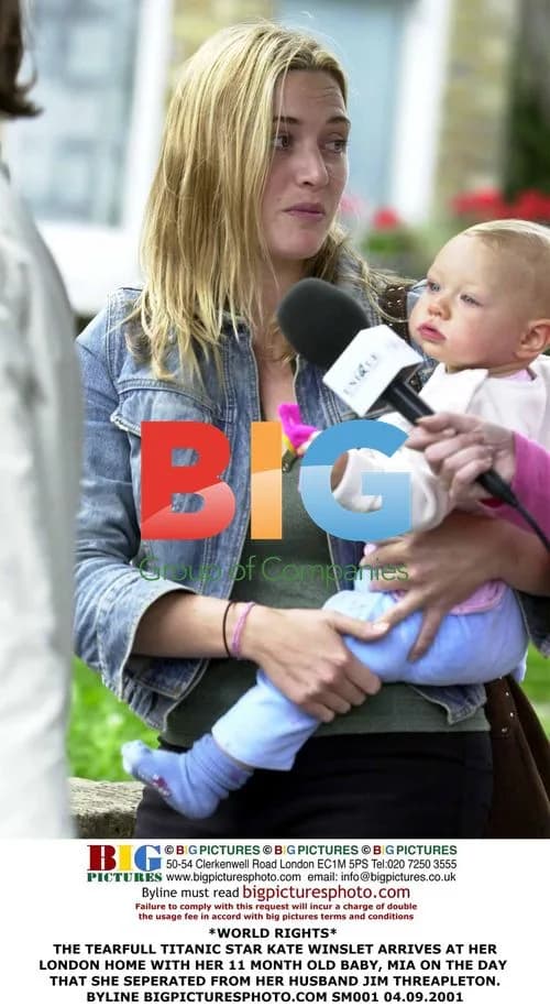 Kate Winslet with baby Mia in London