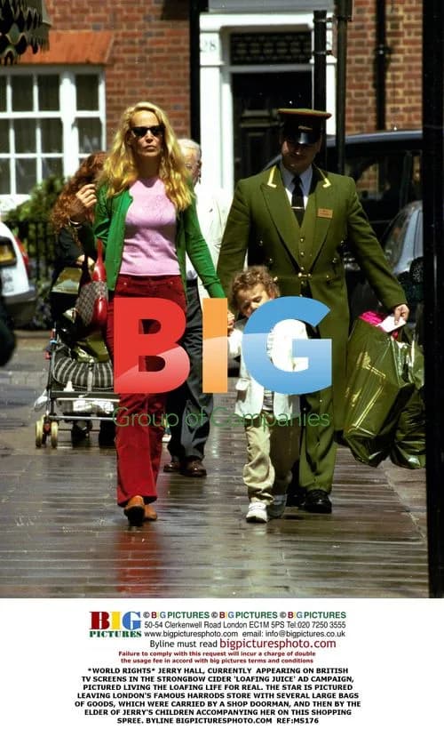 Jerry Hall Shops at Harrods