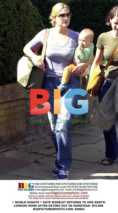 KATE WINSLET LEAVES HOME WITH BABY MIA
