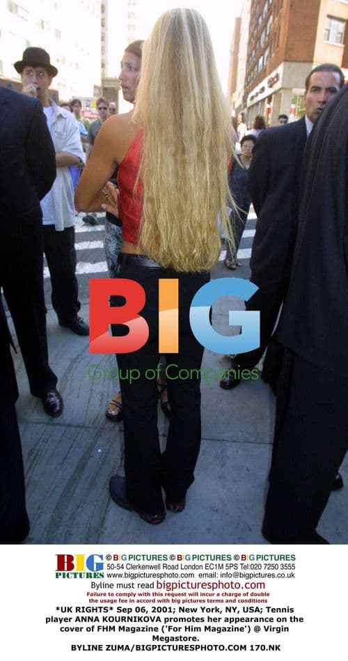 Anna Kournikova promotes FHM Magazine at Virgin Megastore