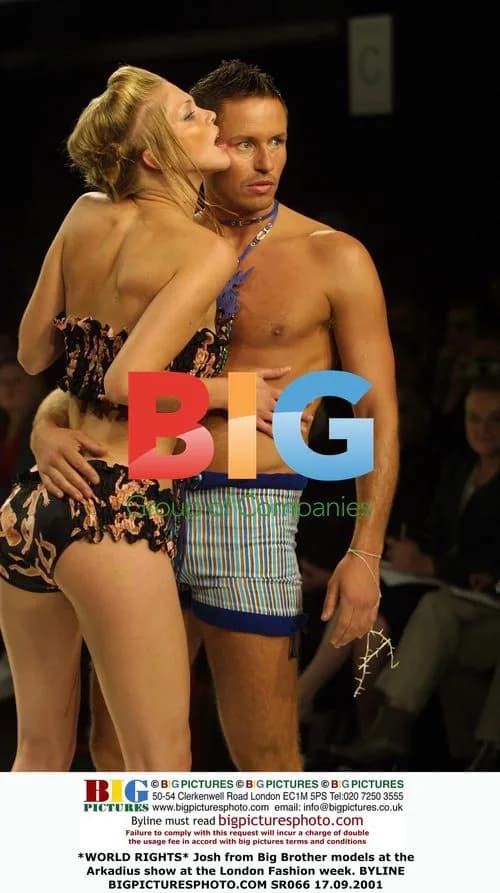 Josh from Big Brother models at London Fashion Week