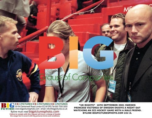 Princess Victoria Enjoys Ice Hockey Game with Friend