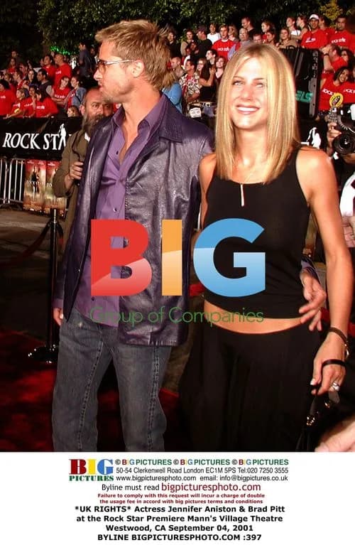 Jennifer Aniston and Brad Pitt at Rock Star Premiere