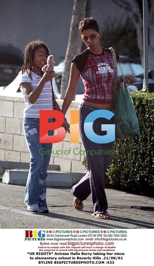 Halle Berry takes her niece to school