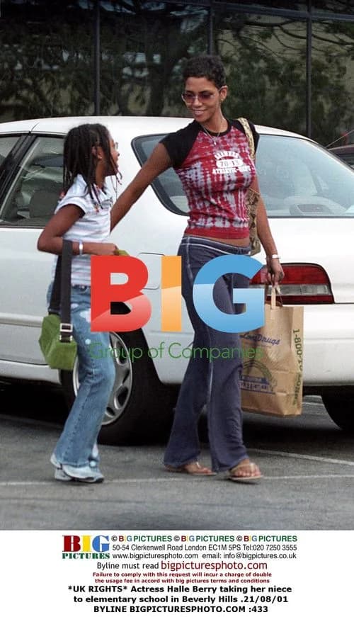 Halle Berry with niece at elementary school