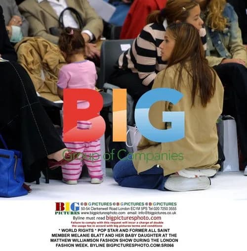 Melanie Blatt and Daughter at London Fashion Week