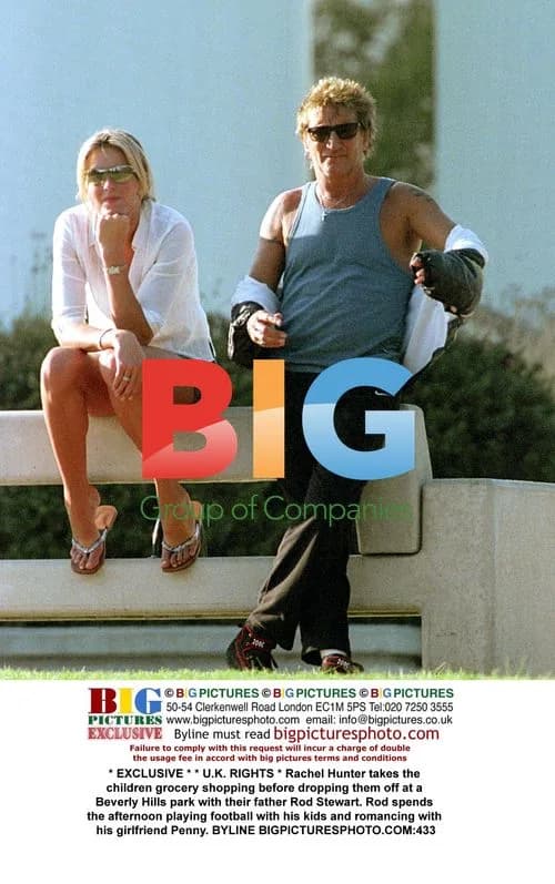 Rachel Hunter and Rod Stewart with Kids