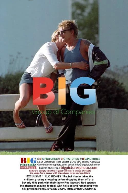 Rachel Hunter and Rod Stewart with kids