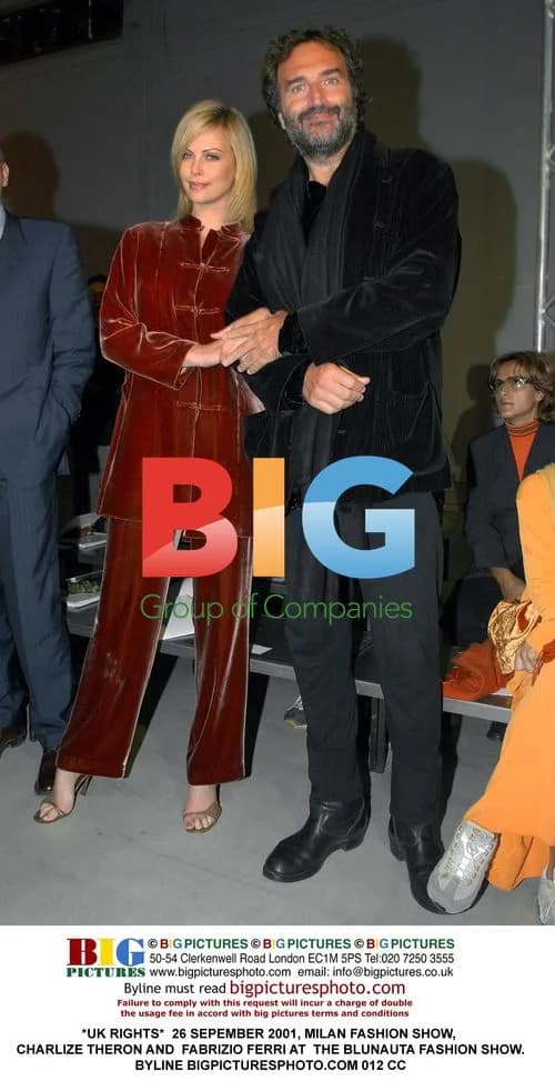Charlize Theron & Fabrizio Ferri at Milan Fashion Show