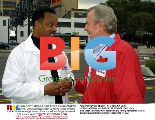 Jesse Jackson and Red Cross CEO visit Family Assistance Center