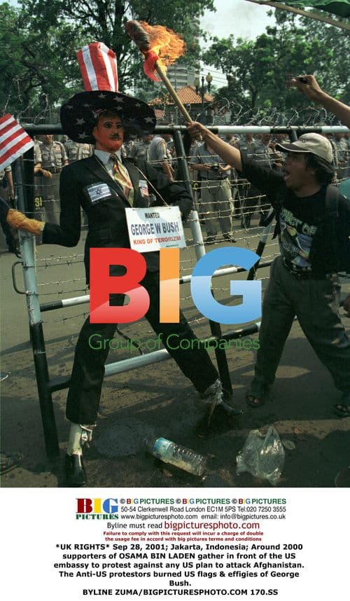 Osama Bin Laden Supporters Protest in Jakarta