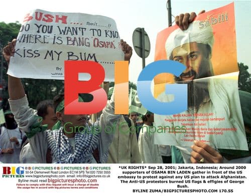 Pro-Bin Laden protest in Jakarta