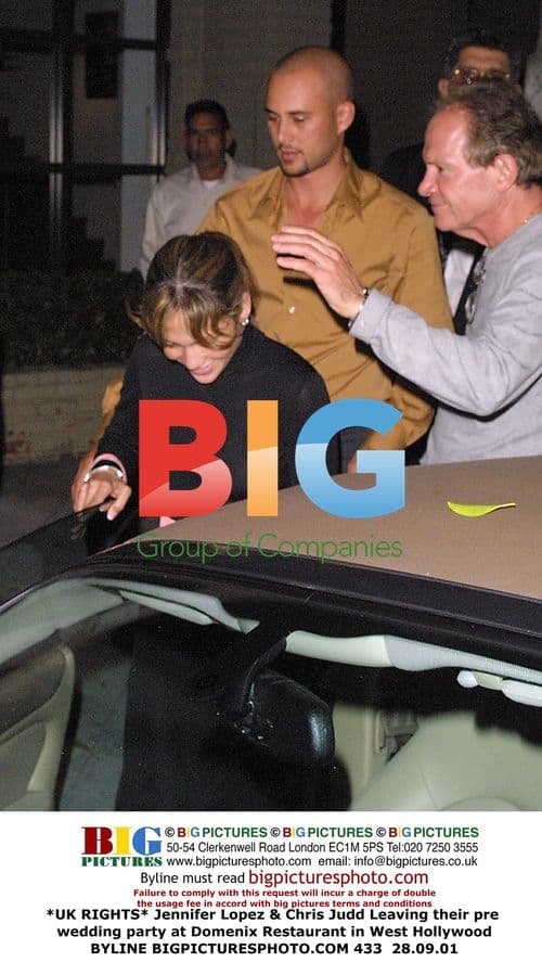 Jennifer Lopez & Chris Judd Leave Pre-Wedding Party