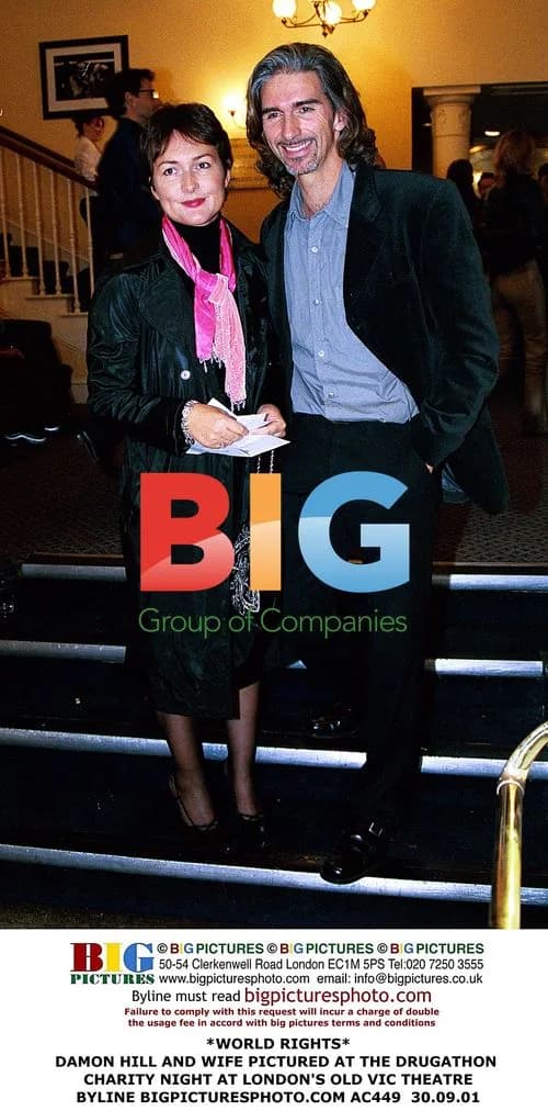 Damon Hill and wife at Drugathon charity night